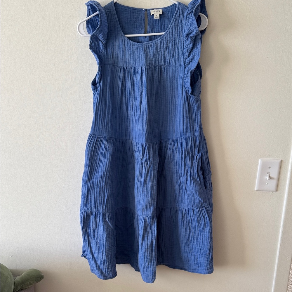 J. Crew Blue Midi Dress